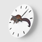 Chipmunk-Uhr (Farbe auswählen) Runde Wanduhr (Winkel)