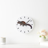 Chipmunk-Uhr (Farbe auswählen) Runde Wanduhr (Zuhause)