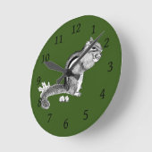 Chipmunk-Uhr Runde Wanduhr (Winkel)