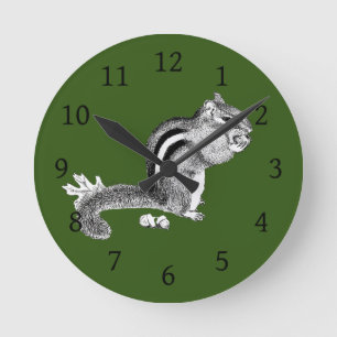 Chipmunk-Uhr Runde Wanduhr