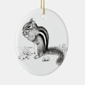 Chipmunk und Acorns Keramik Ornament (Rechts)