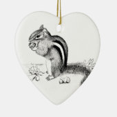 Chipmunk und Acorns Keramik Ornament (Rechts)