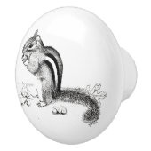 Chipmunk und Acorns Keramikknauf (Rechts)