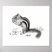 Chipmunk und Acorns Poster (Vorne)