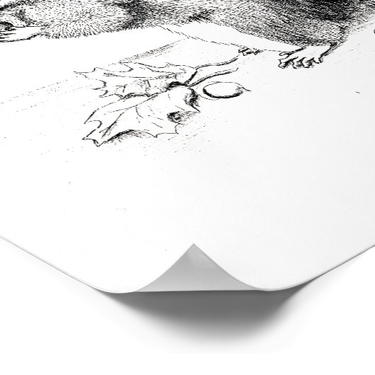 Chipmunk und Acorns Poster (Ecke)