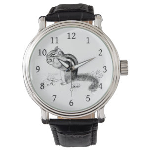 Chipmunk und Acorns Wrist Watch Armbanduhr