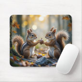 Chipmunk und Eichhörnchen und das Teilen eines Aco Mousepad (Mit Mouse)