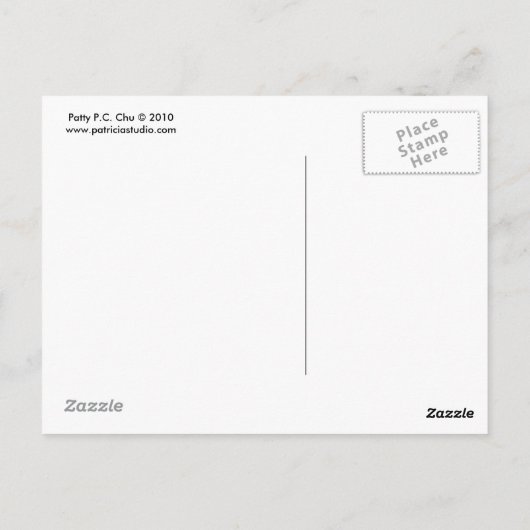 Chipmunk und Iris Postkarte (Rückseite)