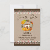 Chipmunk und Pumpkins Fall Rustic STD Save The Date (Vorderseite)