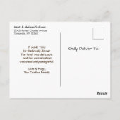 Chipmunk und Pumpkins Fall Rustic Vielen Dank Postkarte (Rückseite)