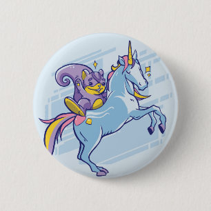 Chipmunk und Unicorn, magische Freunde Button