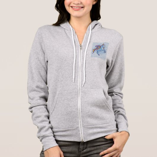 Chipmunk und Unicorn, magische Freunde Hoodie (Vorderseite)