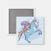 Chipmunk und Unicorn, magische Freunde Magnet (Vorderseite/Rückseite)