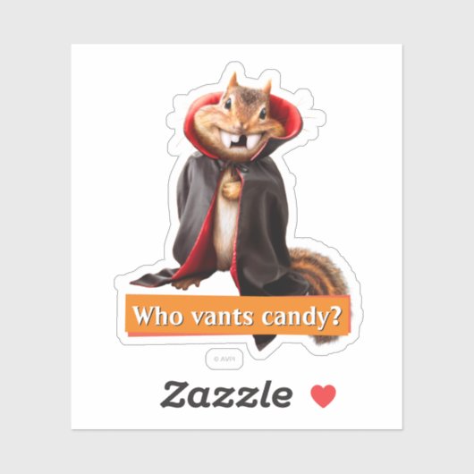 Chipmunk Vampire Aufkleber (Blatt)