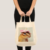 Chipmunk wears flower hat tragetasche (Vorderseite (Produkt))