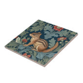 Chipmunk William Morris Stil Links Facing Leafy Fliese (Seite)