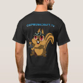 ChipmunkCraft dunkler T - Shirt v2 (Rückseite)