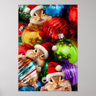 Chipmunke mit Weihnachtsgeschmack Poster