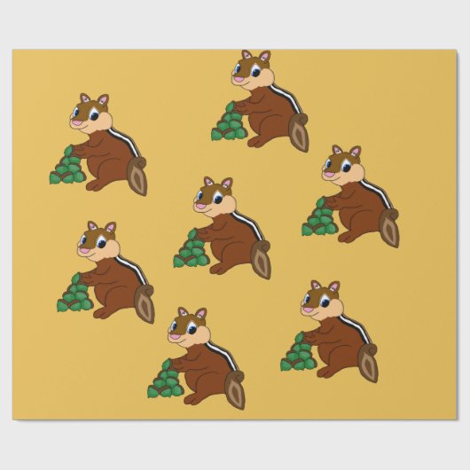 Chipmunkentwurfs-Packpapier Geschenkpapier (Flach)