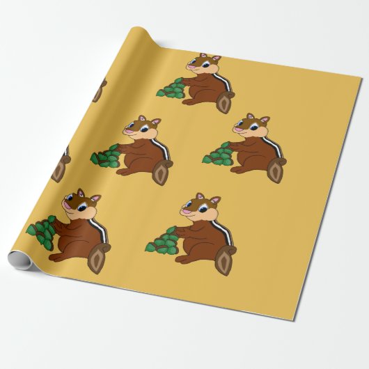 Chipmunkentwurfs-Packpapier Geschenkpapier (Ungerollt)