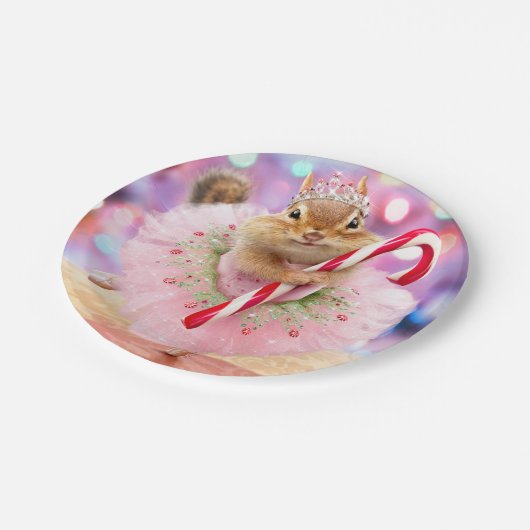 Chipmunker-Mehlmatte Pappteller (Schrägansicht)