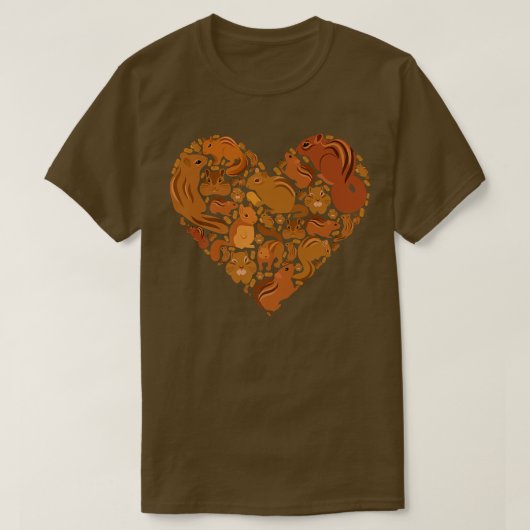 Chipmunks as Heart Chipmunk T-Shirt (Design vorne)