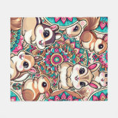 "Chipmunks & Cottontails" Fleecedecke (Vorderseite (Horizontal))