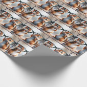 Chipmunks, die durch schwarze Brille springen Geschenkpapier (Ecke)