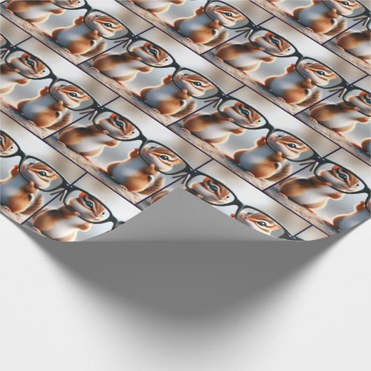 Chipmunks, die durch schwarze Brille springen Geschenkpapier (Ecke)