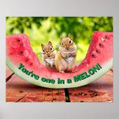 Chipmunks Eating Watermelon Poster (Vorne)