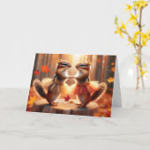 Chipmunks für Herbst zum Geburtstag Karte (Gelbe Blume)