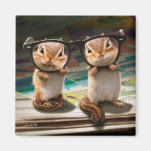 Chipmunks in Reading Glasses Magnet (Vorne)