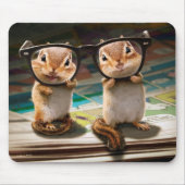 Chipmunks in Reading Glasses Mousepad (Vorne)