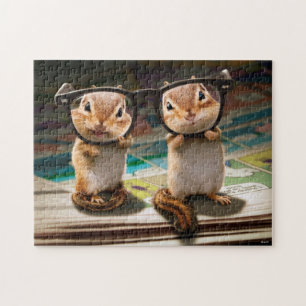 Chipmunks in Reading Glasses Puzzle
