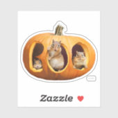 Chipmunks Inside Boo Jack-o-Lantern Aufkleber (Blatt)