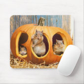 Chipmunks Inside Boo Jack-o-Lantern Mousepad (Mit Mouse)