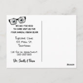 Chipmunks mit großem Brillenaugenarzt Postkarte (Rückseite)