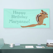 Chipmunks Themed Birthday Party Custom Banner (Messe)
