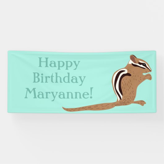 Chipmunks Themed Birthday Party Custom Banner (Horizontal)