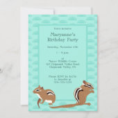 Chipmunks Themed Birthday Party Custom Einladung (Vorderseite)