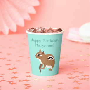 Chipmunks Themed Birthday Party Custom Pappbecher