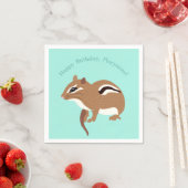 Chipmunks Themed Birthday Party Custom Serviette (Beispiel)