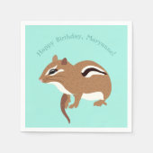 Chipmunks Themed Birthday Party Custom Serviette (Vorderseite)