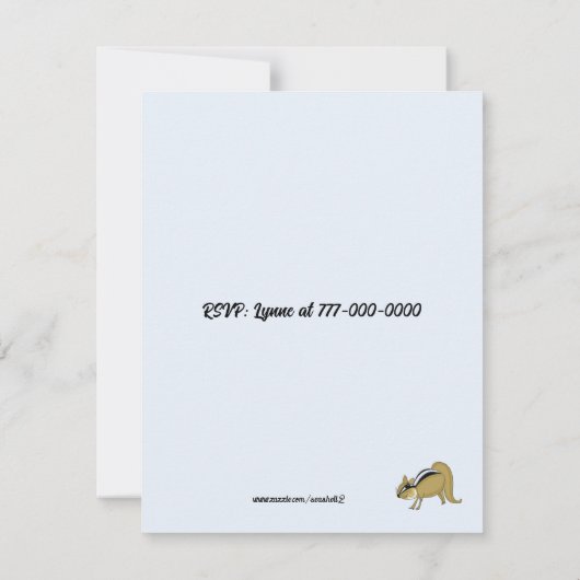 Chipmunks und Friends Birthday Party Einladung (Rückseite)