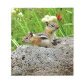 Chipmunks und Wildblumen Notizblock (Vorderseite)