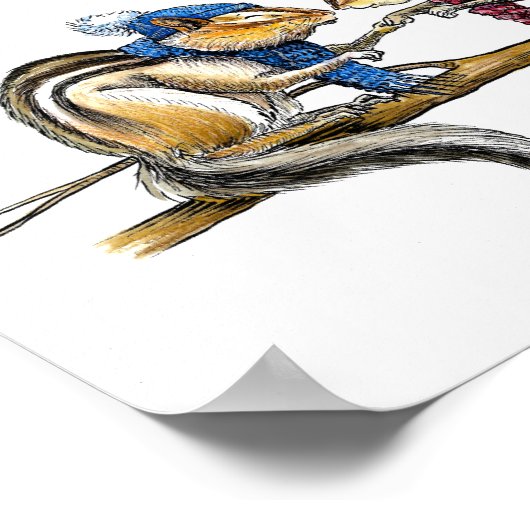 Chipmunks unter der Mistletodrucke Poster (Ecke)