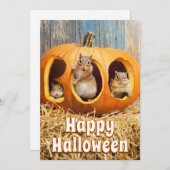 Chipmunkte Inside Boo Jack-o-Lantern Einladung (Vorne/Hinten)