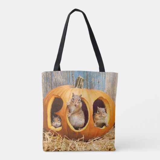 Chipmunkte Inside Boo Jack-o-Lantern Tasche (Rückseite)
