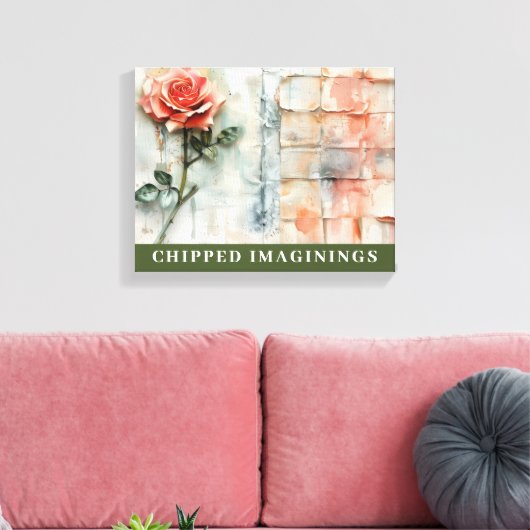 CHIPPED IMAGININGS Stretched Canvas Print Leinwanddruck (Insitu (Wohnzimmer))