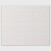 Chippendale-Frett in Rosa und Grün Geschenkpapier (Flach)